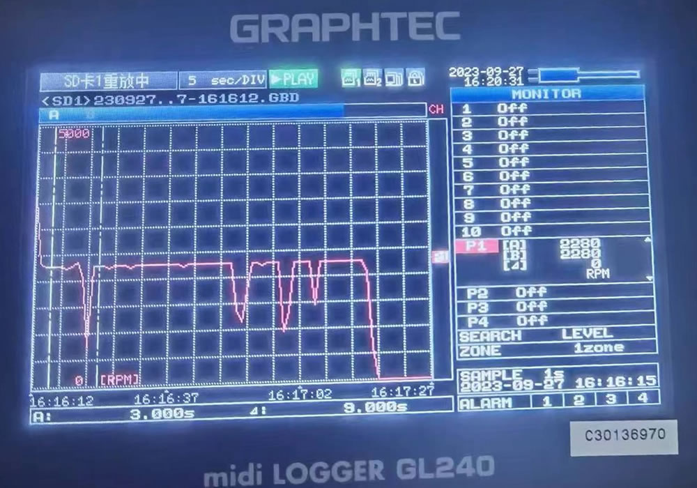 GL240存儲記錄儀的測量記錄界面